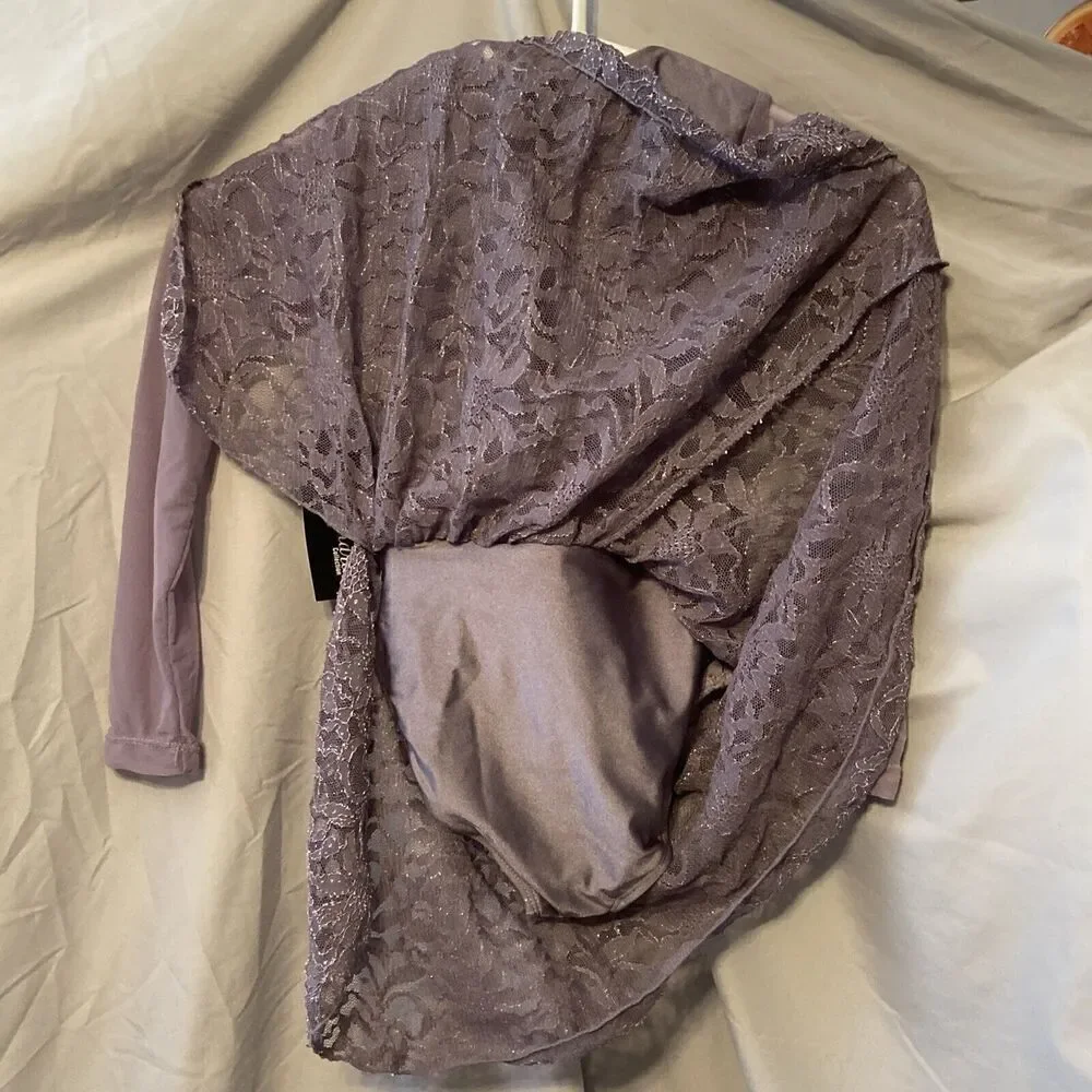 New Alexandra Lavender Long sleeve‎ Laced Dance Costume for Child Size Y6